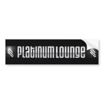 Platinum Lounge Bumper sticker (black) bumper stickers by platinumlounge Platinum Lounge Bumper sticker (black) bumper stickers