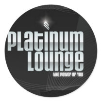 Platinum Lounge Sticker (black) stickers