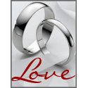 Platinum Love Rings Postage Stamp stamp