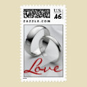 Platinum Love Rings Postage Stamp by JoyOfLife Platinum Love Rings Postage Stamp
