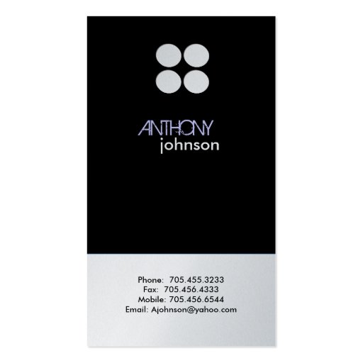 Platinum Profile Cards | Modern Business Card Template (front side)