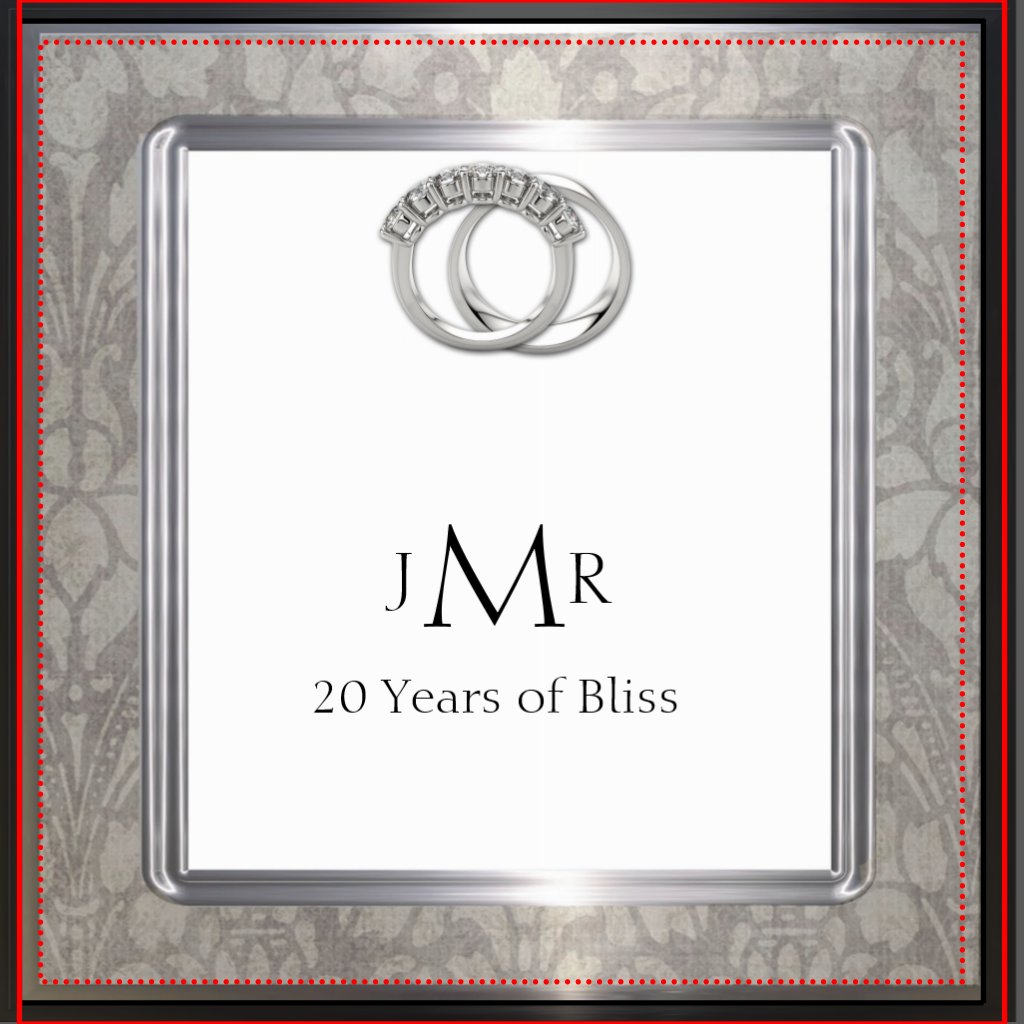 20th wedding anniversary platinum rings