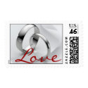 Platinum Wedding Rings Postage Stamp