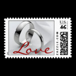 Platinum Wedding Rings Postage Stamp