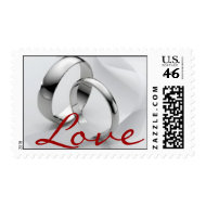 Platinum Wedding Rings Postage Stamp stamp