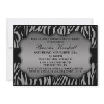 Platinum Wild Night Zebra Print Bachelorette Party Personalized Announcement