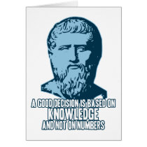Plato: A Good Decision is Based on Knowledge cards