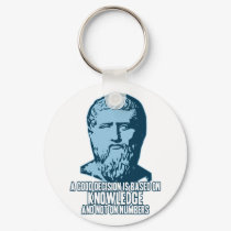 Plato: A Good Decision is Based on Knowledge keychains