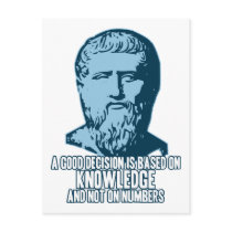 Plato: A Good Decision is Based on Knowledge postcards