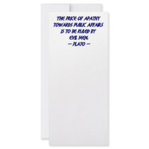 Plato and Evil Men Rack Card