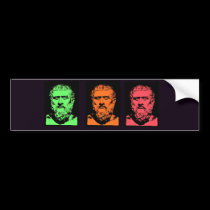 Plato Collage bumper stickers