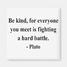 Plato Quote 1a Fridge Magnets