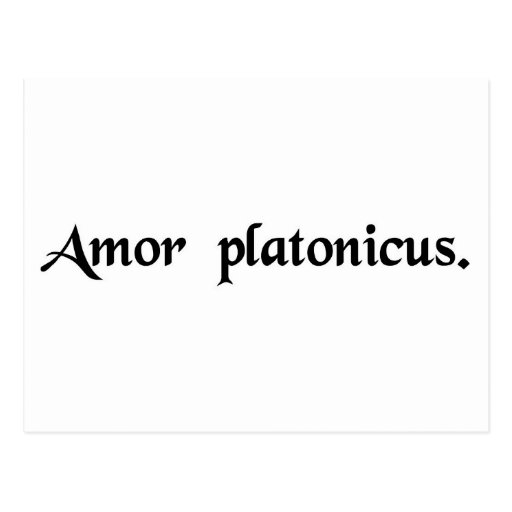 Platonic love postcard Zazzle