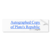Platos Rep Bumpersticker