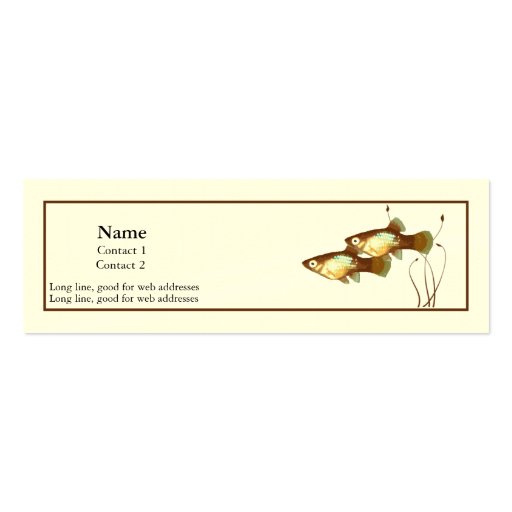 Platy Profile Card Business Cards (front side)