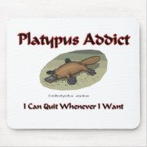 Platypus Addict mousepads by AnimalShirts Platypus Addict mousepads