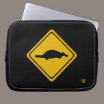 platypus road sign laptop sleeves