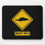 platypus road sign mouse pad