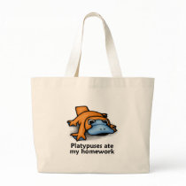 Platypuses ate my Homework Canvas Bags