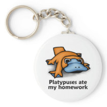 Platypuses ate my Homework Keychain