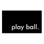 play ball. business card template