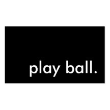 play ball. business card template