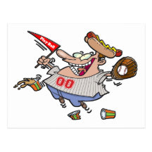 Play Ball Cartoon Character Postcard