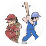 Play Ball Round Stickers