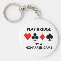Play Bridge It's A Nonpareil Game Four Card Suits Key Chain