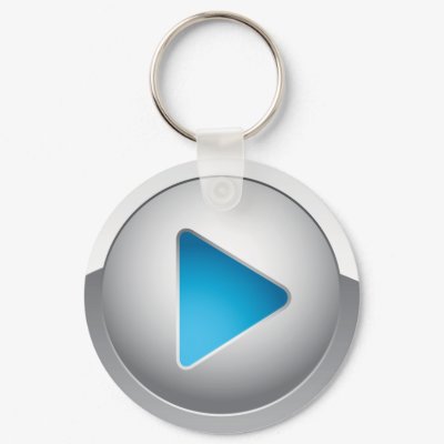 PLAY BUTTON KEY CHAIN by dgpaulart