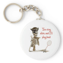 Play Dead Badminton Pirate Key Chains