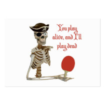 Play Dead Pirate Ping Pong Business Card Template