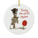 Play Dead Pirate Ping Pong Christmas Ornaments