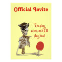 Play Dead Pirate Ping Pong Custom Invitation