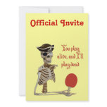Play Dead Pirate Ping Pong Custom Invitation