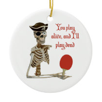 Play Dead Pirate Ping Pong Christmas Ornaments