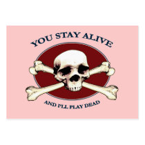 Play Dead Pirate Skull Business Card Template