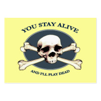 Play Dead Pirate Skull Business Card Template