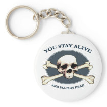 Play Dead Pirate Skull Keychains