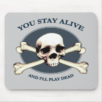 Play Dead Pirate Skull Mousepad