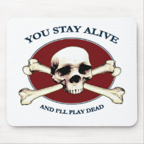 Play Dead Pirate Skull Mousepads