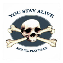 Play Dead Pirate Skull Poster