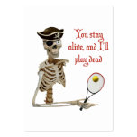 Play Dead Tennis Pirate Business Cards
