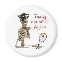 Play Dead Tennis Pirate Magnets