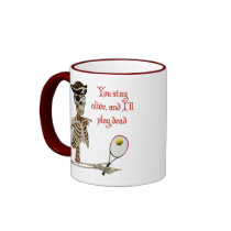 Play Dead Tennis Pirate Coffee Mugs