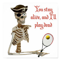 Play Dead Tennis Pirate Posters