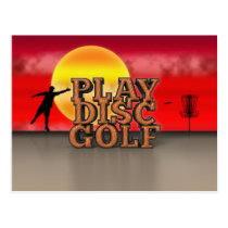 Play Disc Golf postcards