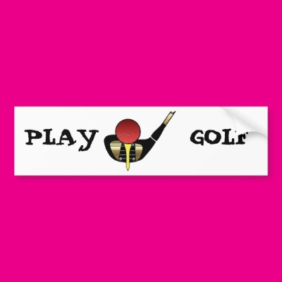 Play Golf s Zazzle_bumpersticker Play Golf s Zazzle_bumpersticker