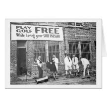 Play Golf Free (While Having Your Suit Pressed) Card