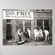 Play Golf Free (While Having Your Suit Pressed) Poster
